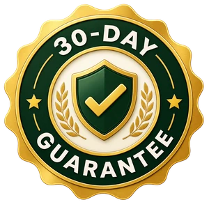 30-day money-back guarantee badge